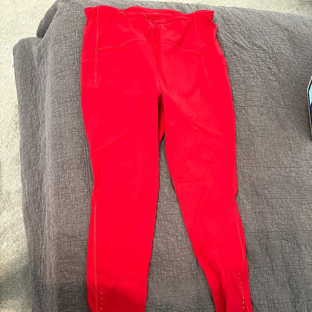 Swift Speed High-Rise Tight 28" - Red - Size 12